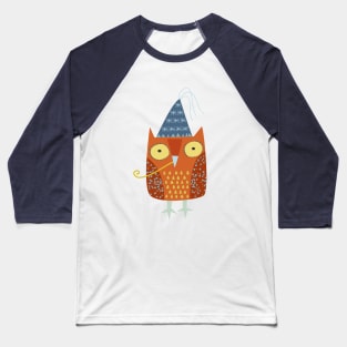 Party Owl Baseball T-Shirt